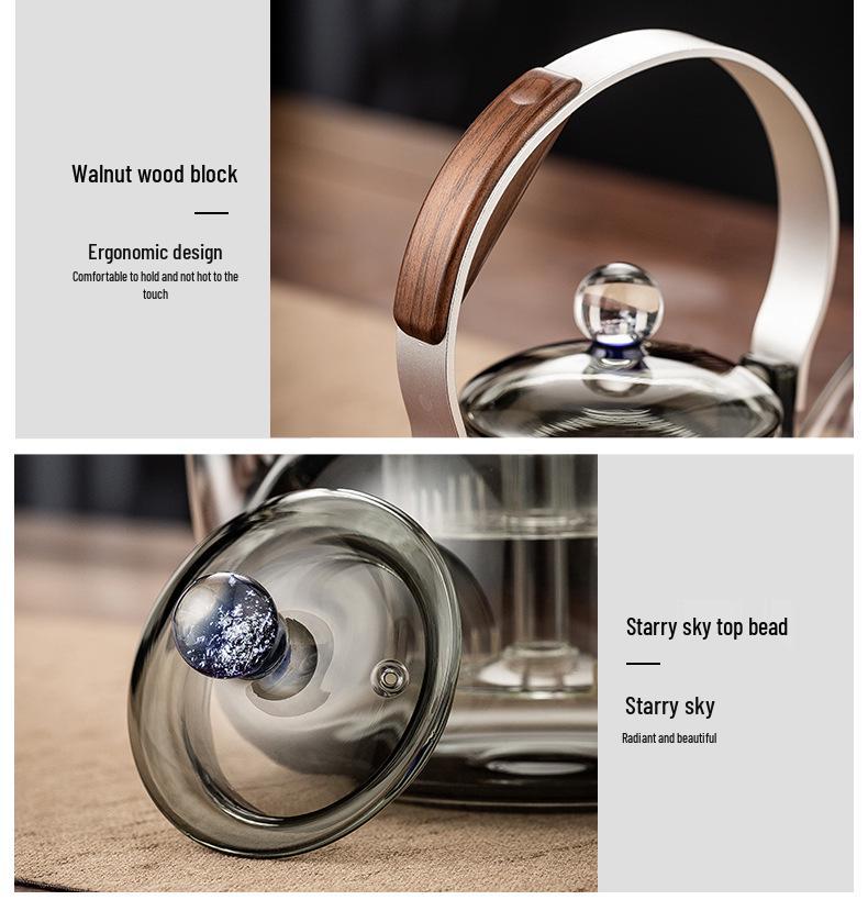 Ya Gong Electric Ceramic Tea Stove: Smart Timer Kettle for Boiling Water & Brewing Tea with Aluminum Alloy.