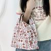 Japanese Style Cartoon Cat Bucket Bag Student Handbag 2024 New Simple Commuter Lunch Bag Outdoor Storage Bag