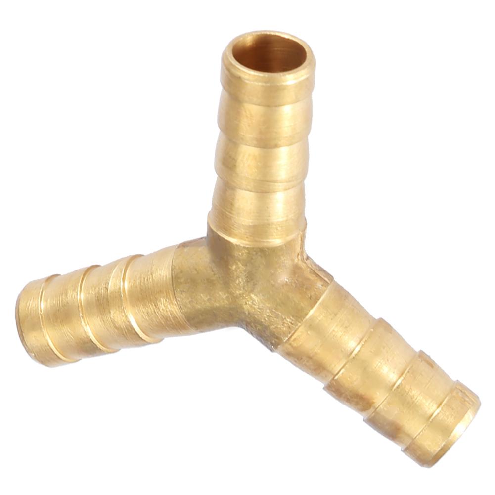 Brass Y 3Way Hose Barbed Connector Joiner Fitting Air Water Gas OD (8mm,4pcs)
