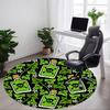 1pc Skull Poison Office Round Area Rug, Indoor Mat Suitable For Office, Under Office Chairs Bedroom Living Room Home Decor, Room Deco