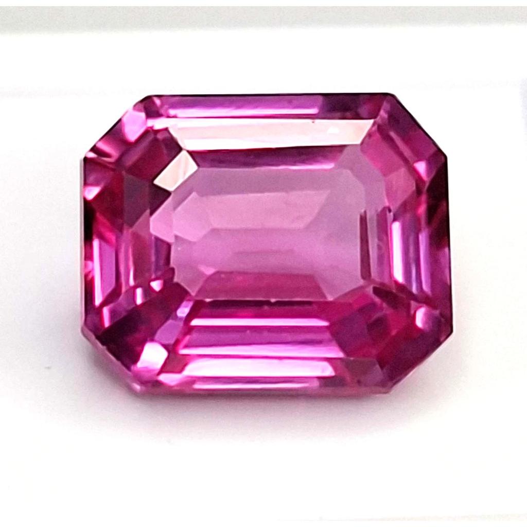 Pink Color Sapphire Natural 11-13 Ct Emerald Cut Fabulous Certified Gemstone