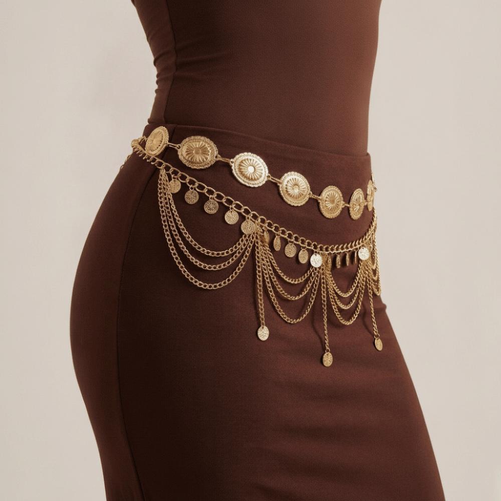 Elegant Fringe Belt Tassel Dance Accessories Bohemian Multi Layer Waist Chain Festival