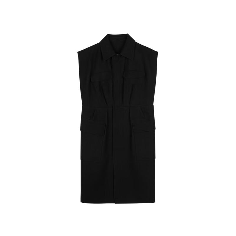 JNBY 2023 Winter Lapel Sleeveless Wool Coat