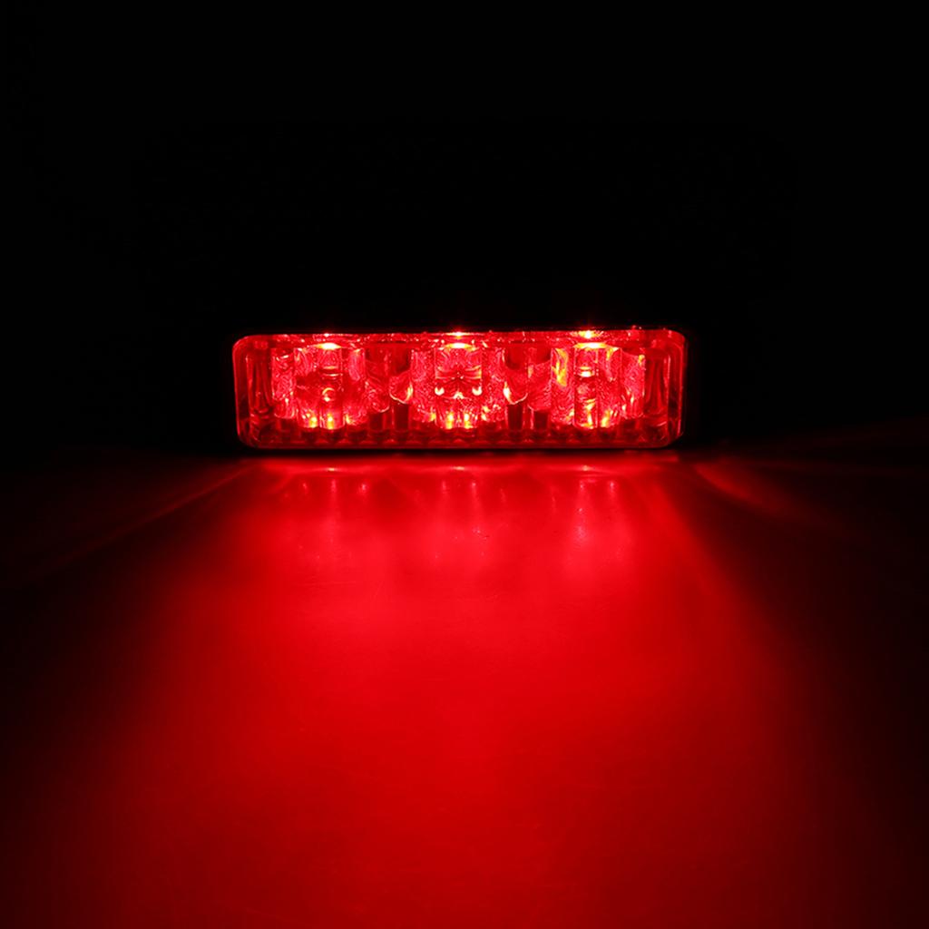 3 LED Car Truck Emergency Strobe Warning Light Hazard Indicator Flash Grille Lamp Red