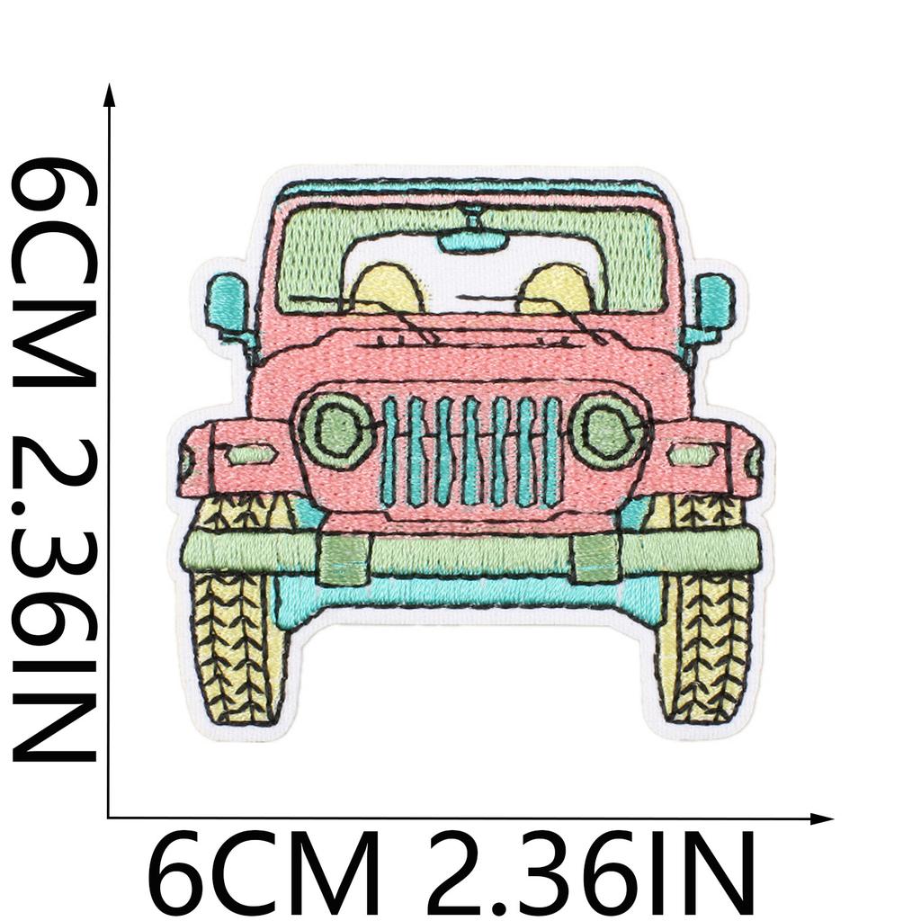 Cactus Car Embroidery Cloth Sticker Jacket Decoration Wave Patch Sticker Butterfly Computer Embroidery Label Flower Stamp Ironing