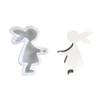 Silicone Mold For Crafting Girl Rabbit Floral Ornaments Heat Resistant User Friendly Ideal For DIY And Home Decoration