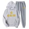 Hot-selling Fleece Pullover Hoodie Sweatpants Set Men and Women Youth Fashion Casual Letter Printing 2-piece Set