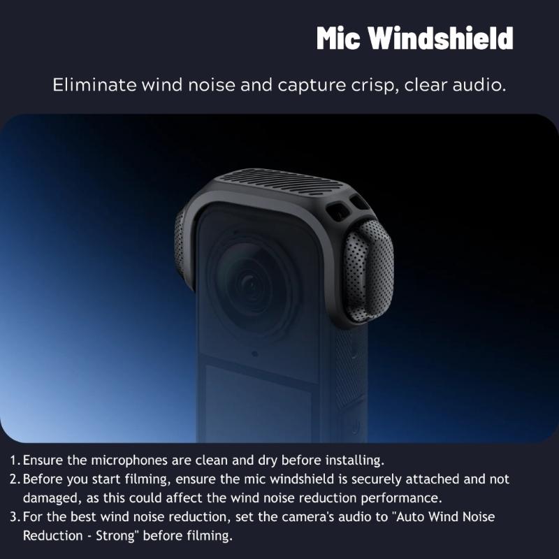 Against Air Noise Cover With Secure Break For 360 Cameras Wilderness Exploration Accessories