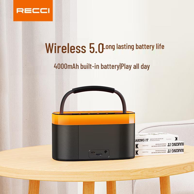 Recci RSK-W40 Portable Bluetooth Speaker with Dynamic LED Lights