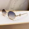BVL home new European and American yk star round frame sunglasses women's fashion snake leg sunglasses trendy men