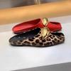 Women Summer Flats Slippers Leopard New Shoes Sandals 2025 Slingback Designer Woman Peep Toe Flip Flops Zapatillas Mujer
