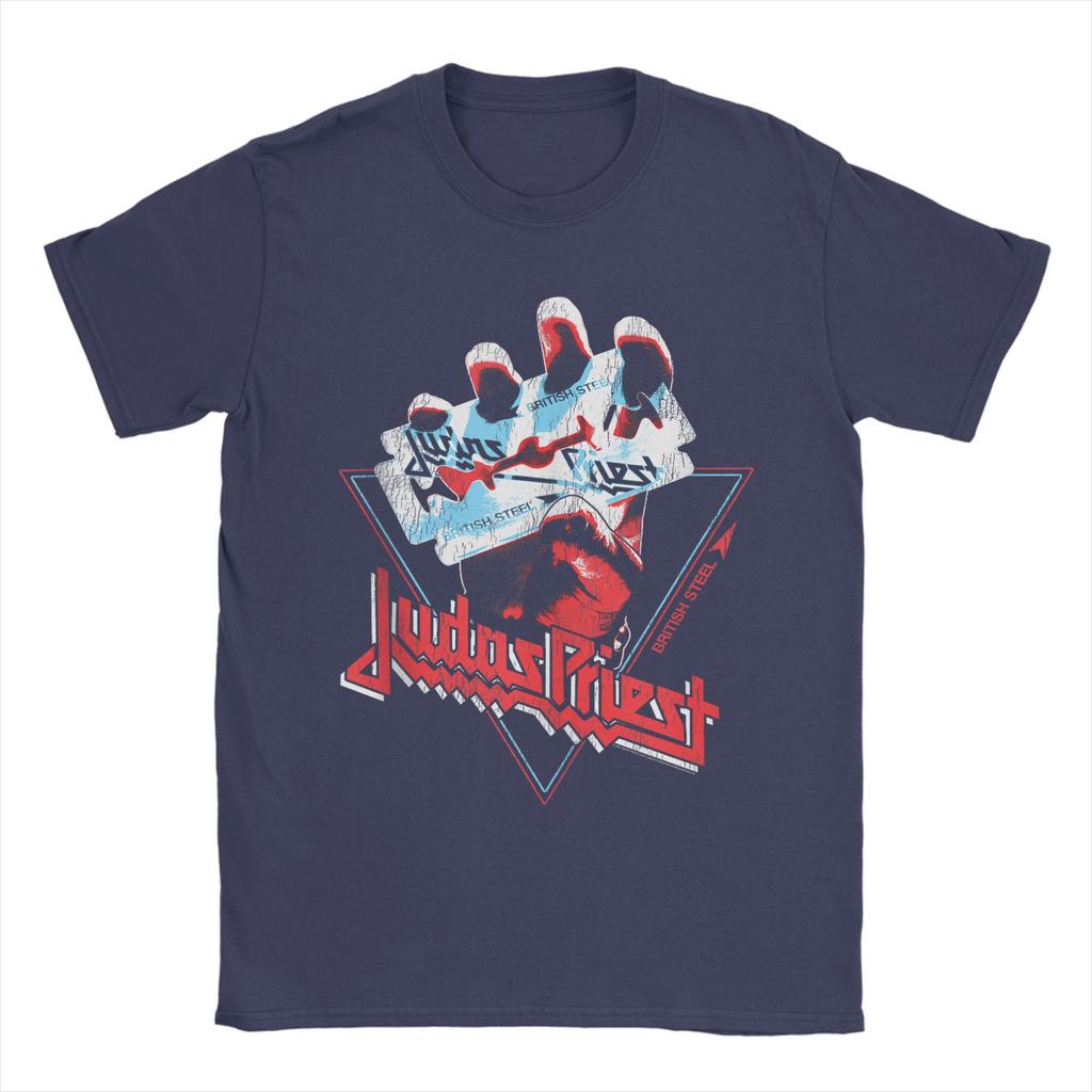 Men Judas Priest British Steel T Shirt Graphic Picture Tank Cotton Tops Novelty Short Sleeve O Neck Tees New Arrival T-Shirts