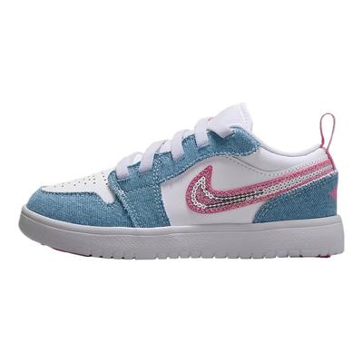 Air 1 Low ALT SE PS Denim Pailletten Kindersneakers Blauw Kobalt-Bliss Wit HQ2003-400