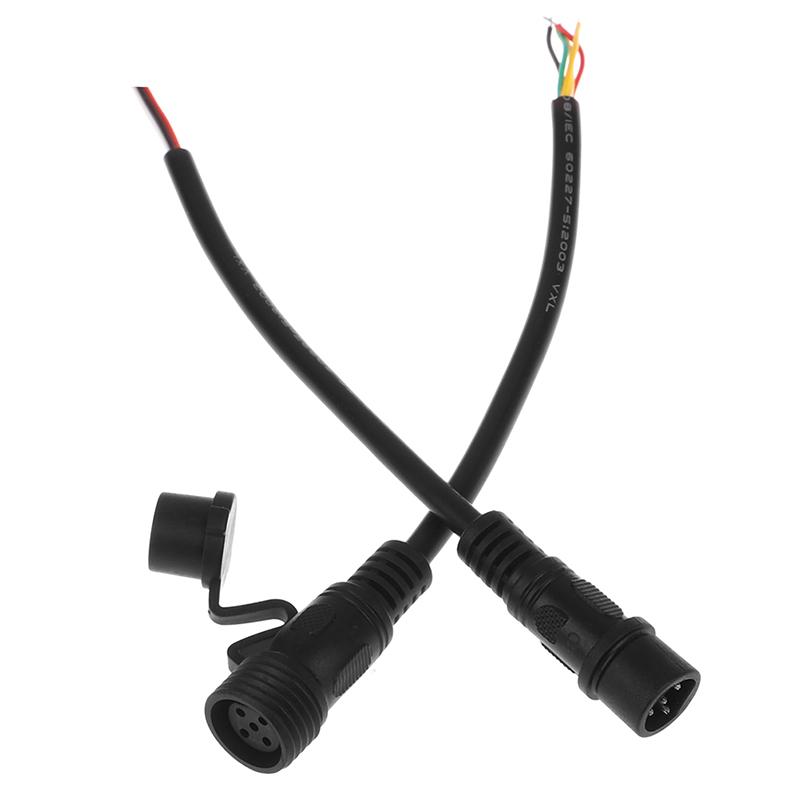 2/3/4/5/6/7/8 Pin Industrial Male And Female Socket Plug Circular Power Connector Waterproof Plug Outlet With Dust Cover Black