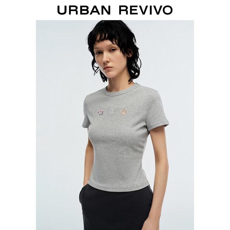 UR Women s Cute Pet Print Round Neck T-Shirt S