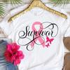 Women Fashion T Shirt Pink Ribbon Print Girl Funny Y2K Tops Breast Cancer Womens Casual TShirt Tops Cancer Awareness Clothes