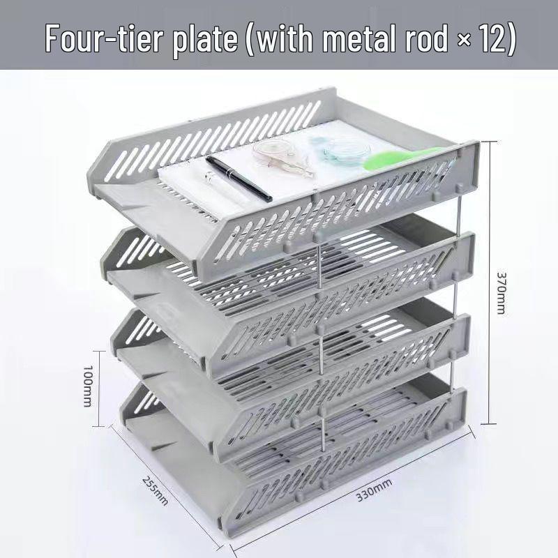 Student Desk Organizer: File Rack, Storage Tray & Book Stand