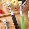Pelador Descorazonador de Frutas 2 en 1 con Doble Hoja Dentada Descorazonador de Verduras de Acero Inoxidable Mango Ergonómico Herramienta de Cocina