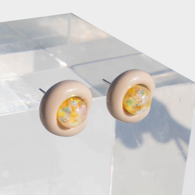 luvinball Pebble Snowball Earrings