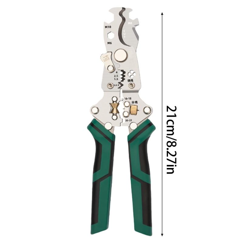 Portable Folding Wire Stripper with Integrated Cutting & Crimping Capabilities Heavy Duty Foldable Wire Stripper 210mm