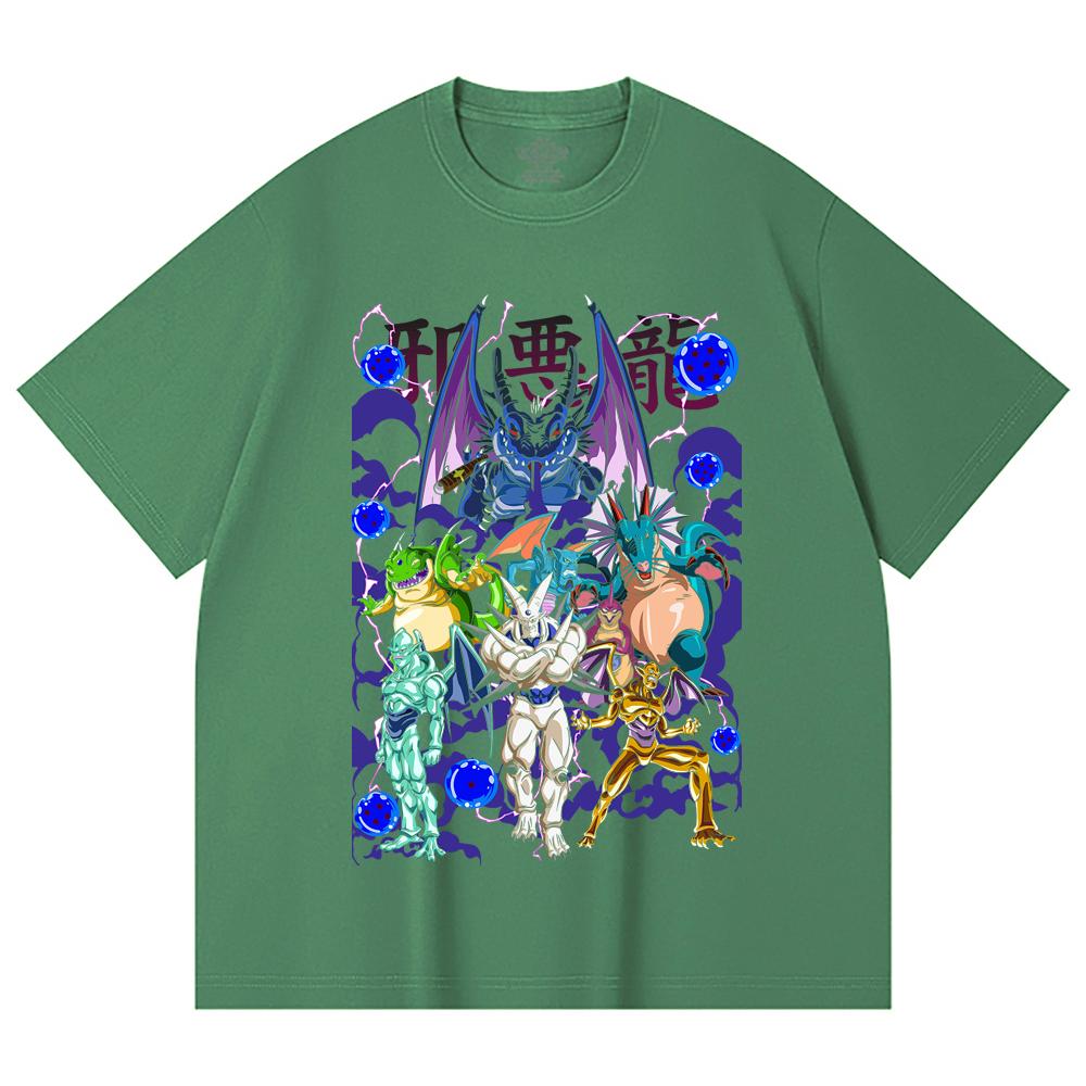 230 Gsm 100% Cotton Dragon Ball V38 Dragons Print Unisex Heavy Cotton T Shirt