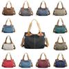Borsa a tracolla in tela vintage da donna, ad alta capacità e dallo stile semplice, per l'uso quotidiano