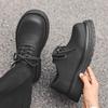 Herrskor Nya Trendiga Små Läderskor Brittisk Stil Plattform Mode Casual Martin Skor 24342-K