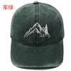 Berg Gipfel Bär Stickerei Gewaschen Retro Weiches Oberteil Baseballkappe Herren und Damen Lässig Outdoor Abenteuer Sonnenschutz Kappe