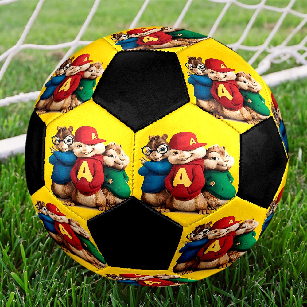 Ballon de football Alvin et les Chipmunks Taille 5, Convient pour les matchs en intérieur et en extérieur, un cadeau adapté à tous.