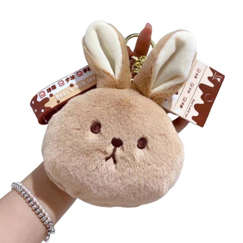 

Держатель для карт Животные Пара Сумка Подвеска Плюшевая кукла Плюшевый кошелек для монет Молочный чай Сувенир для путешествий Rabbit