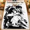 Flannel BlanketDeath Note Custom Name Text Personalized Soft Warm Throw Blanket Home Decor Gift