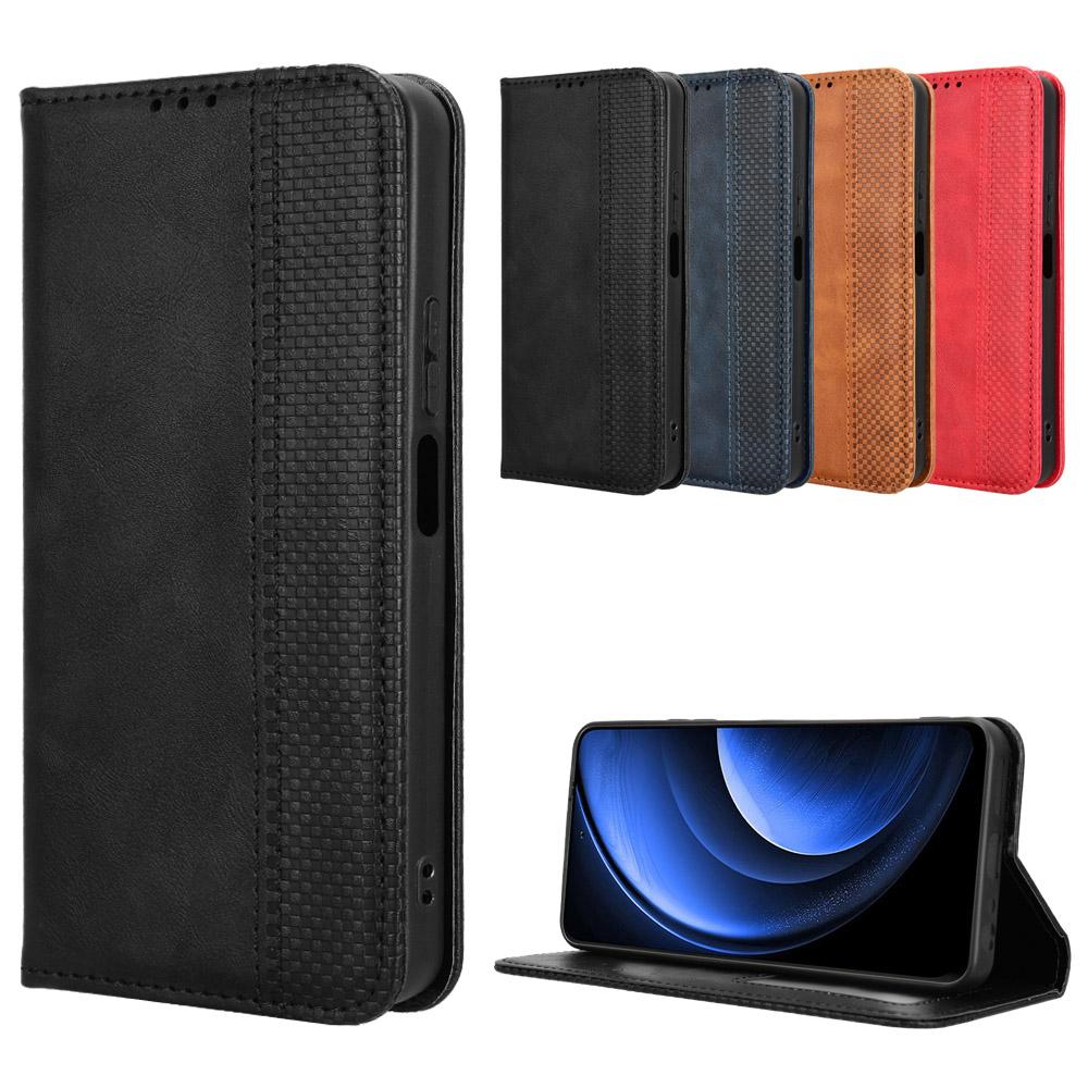 Flip-Cover für Oscal Tiger 13 Ledertasche [Flip Vintage Leder] Brieftasche Stoßfeste langlebige Retro-Telefonhülle