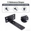 Metal Floating Shelf Brackets Heavy Duty 90 Degree Support Bookshelf Holders L-shape Partition Wall Shelves Bracket with Screw