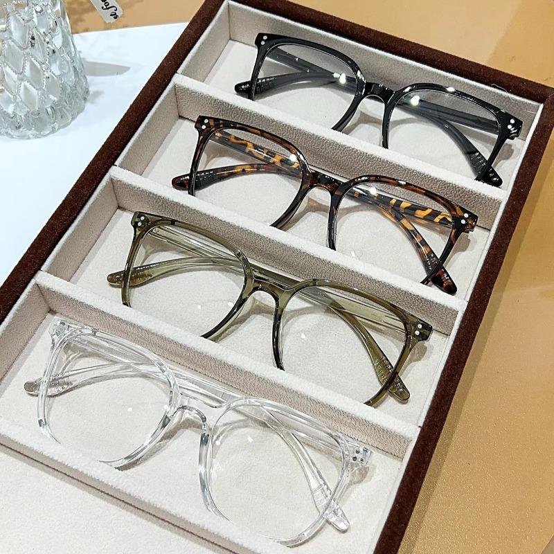 1Pc/3Pcs/4Pcs Anti Blue Light Glasses Classic Popular Square Frame Glasses Set Men's and Women's Fashion Glasses