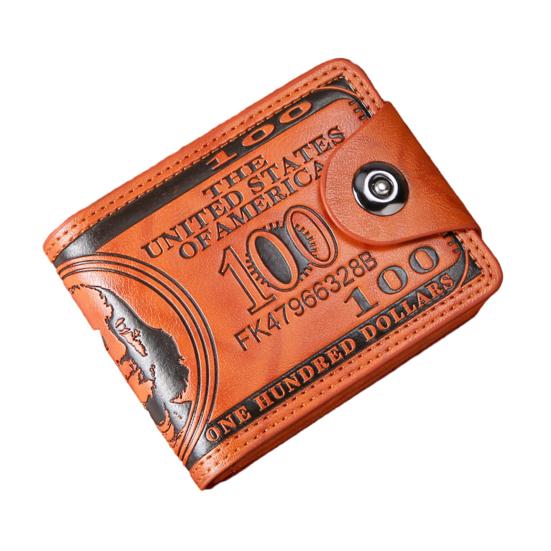 Retro Men Wallet Portable Waterproof Faux Leather Slim Credit Card Holder Bi-fold Short Wallet Multi-functional Front Pocket Wallet