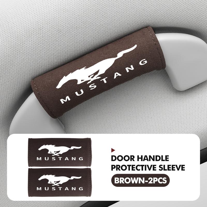 For Ford Car Interior Handle Protective Cover Suede Sponge Comfortable Grip Mk2 Mk3 Ranger Mondeo Mk4 S-MAX Kuga Mustang Fusion