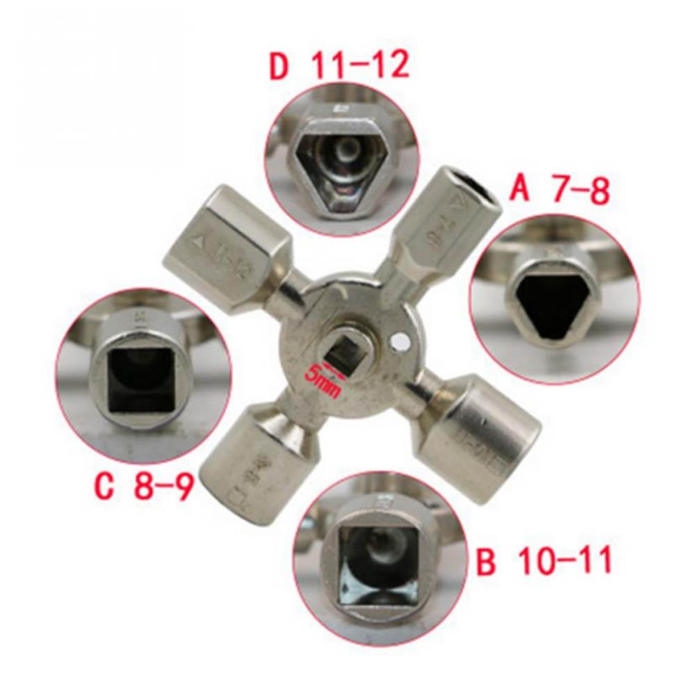 10 in 1 Multifunction Electrician Plumber Cross Switch Square Triangle Key Wrench