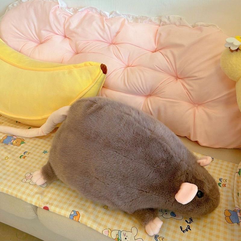 Poupée Souris 35/50cm Dessin Animé Fleur Surdimensionnée Branche Rat Poupée Peluche Douce Figurine Animale Cadeau Enfant Anniversaire Jouet Chat Animal de Compagnie Cadeau Festival