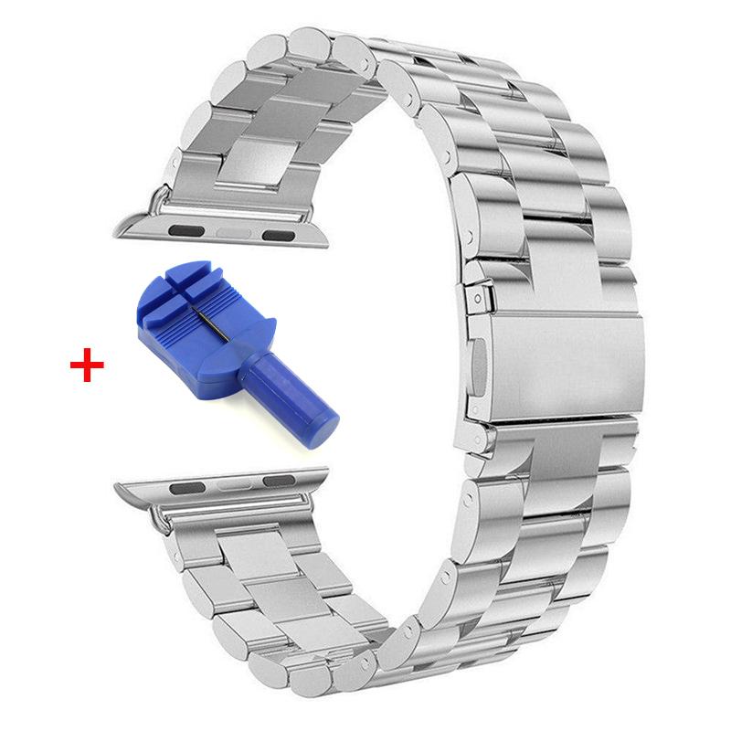 

1 шт. Сменный ремешок из нержавеющей стали для Apple Watch Band 38/40/41/42/44/45/49/46 мм Для ремешка Apple Watch Ultra 11 10 9 8 7 6 5 4 3 2 1 SE Band 42mm or 44mm or 45mm