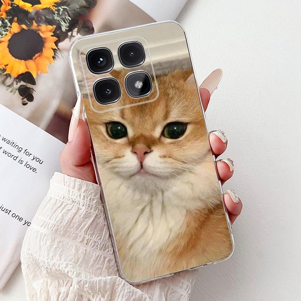 Phone Case For Xiaomi Mi 14T Pro Mi14T Cool Style Tiger Dragon Pattern Clear Soft Silicone TPU Back Cover Xiaomi 14t 5G Coques