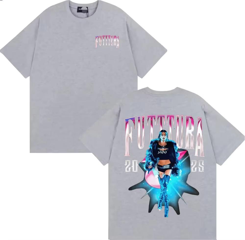 

TINI STOESSEL La Triple T Futtura Logo Merch T Shirt Men Women Casual Cotton High Quality Tee Shirt Fashion Gothic Retro T-shirt 4XL