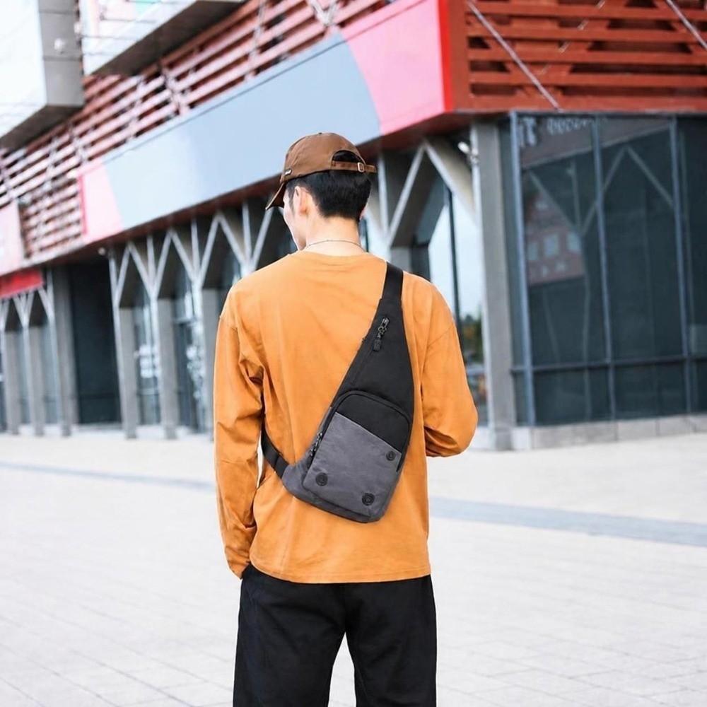 Lightweight Crossbody Shoulder Bag Zipper Pockets Sling Backpack Chest Bag  Camping Outdoor