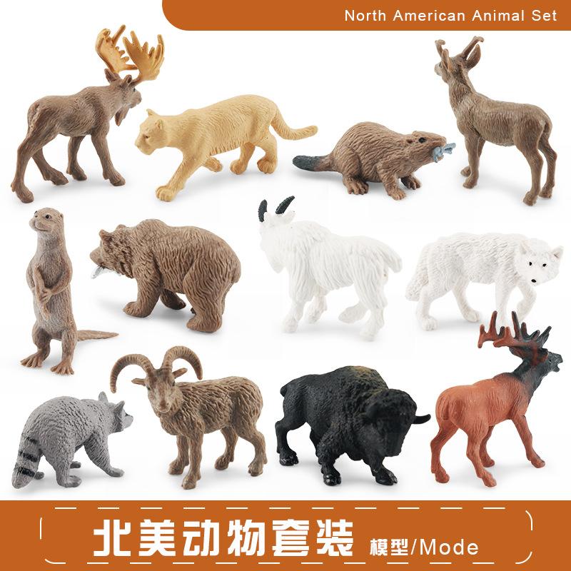 Captivating Wildlife Pvc Animal Figurines Set Featuring Cougar Raccoon And Moose