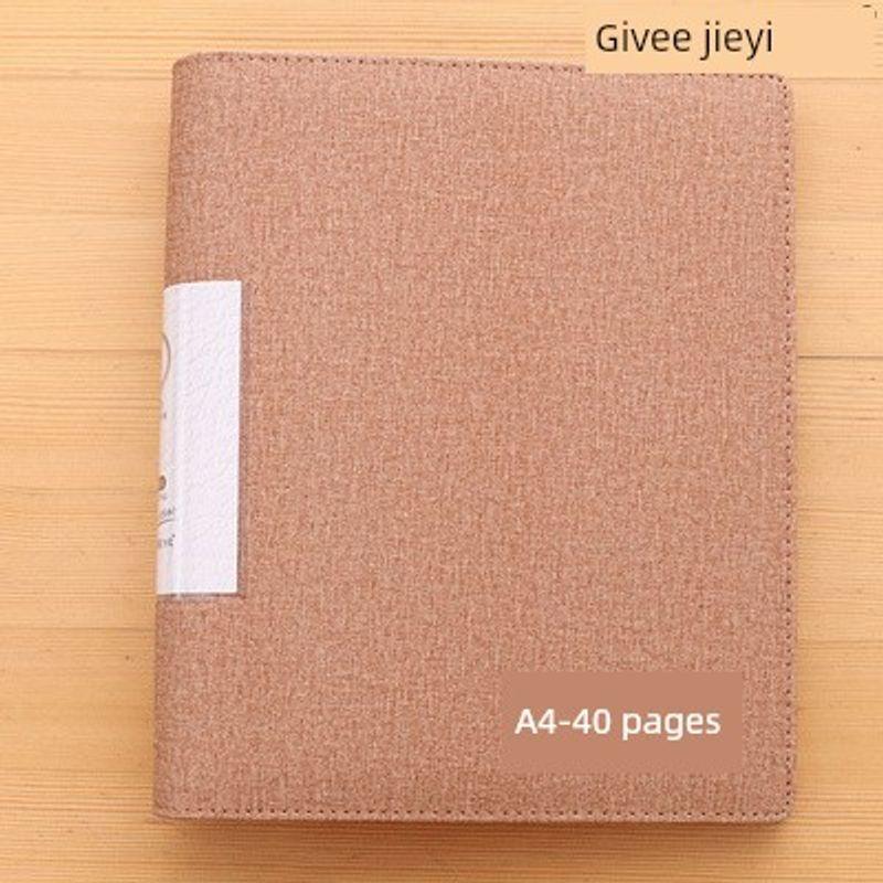 Large Capacity Leather Perforated Loose-Leaf Contract Folder