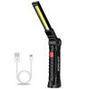New Portable COB LED Flashlight USB Rechargeable Work Light Magnetic Lanterna Hanging Lamp with Built-in Battery Camping Torch