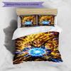 3-teiliges Bettbezug-Set (1 * Bettbezug + 2 * Kissenbezug, ohne Kern), Dragon Ball Print Bettwäsche-Set, Schlafzimmer-Dekoration, Ganzjahres, Geburtstagsgeschenk
