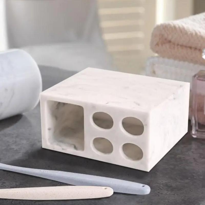 Hotel Resin Toiletries Shampoo and Shower Gel Bottled Separately Cotton Swab Jar with Lid Storage Tray Bathroom Accessories