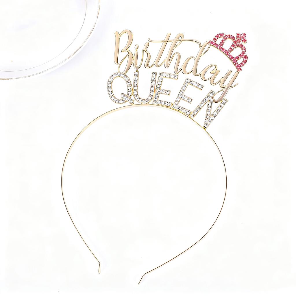 Diamant Buchstaben Stirnband Geburtstag Haaraccessoires Geburtstagskönigin Geburtstagsparty Stirnband