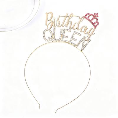Diamant Buchstaben Stirnband Geburtstag Haaraccessoires Geburtstagskönigin Geburtstagsparty Stirnband