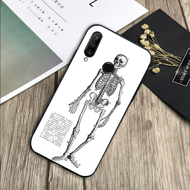 Skeleton Art For Huawei Nova 8i 11i 12i 12s 9 10 SE Y60 Y70 Y90 Y72 Y73 Y61 Y91 P60 Pro P30 P40 Lite Case